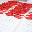 Red Knot Ribbon Invitations